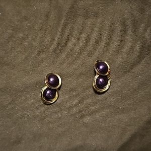Cufflinks vintage purple